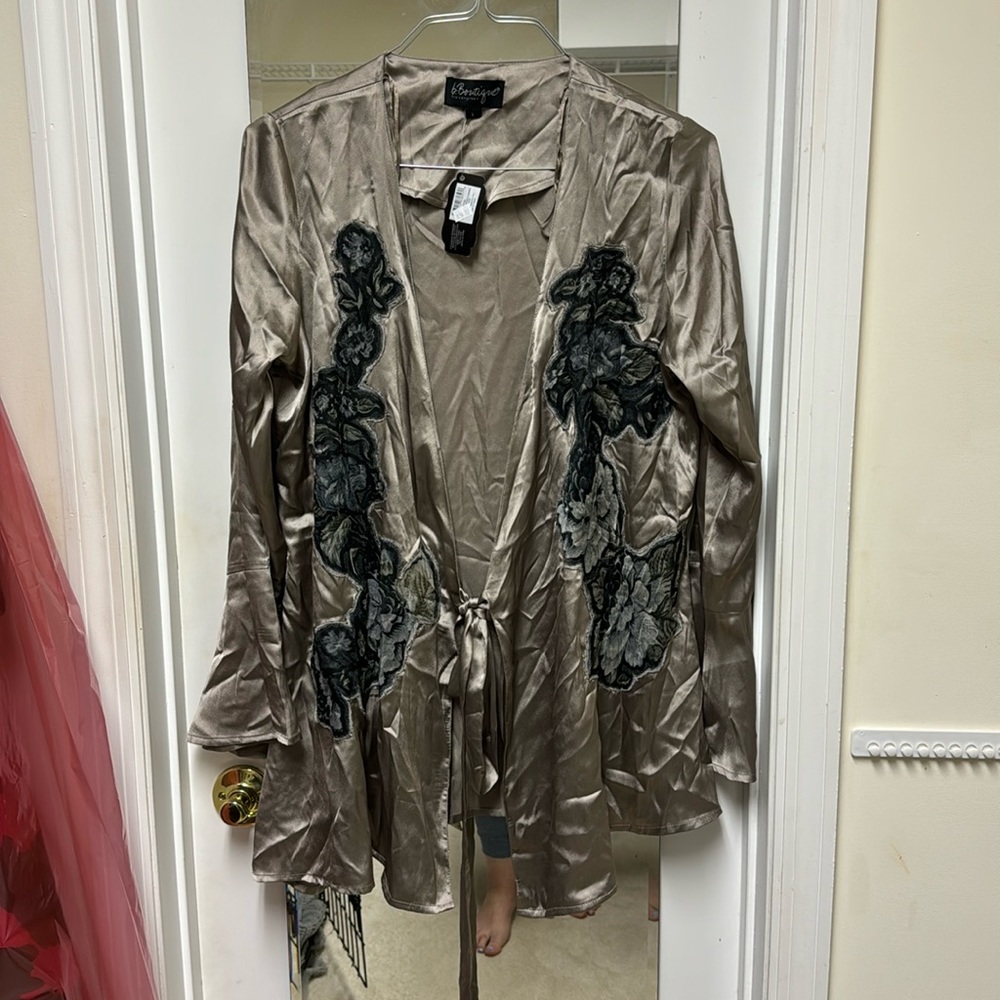NWT - Brown Silky Robe